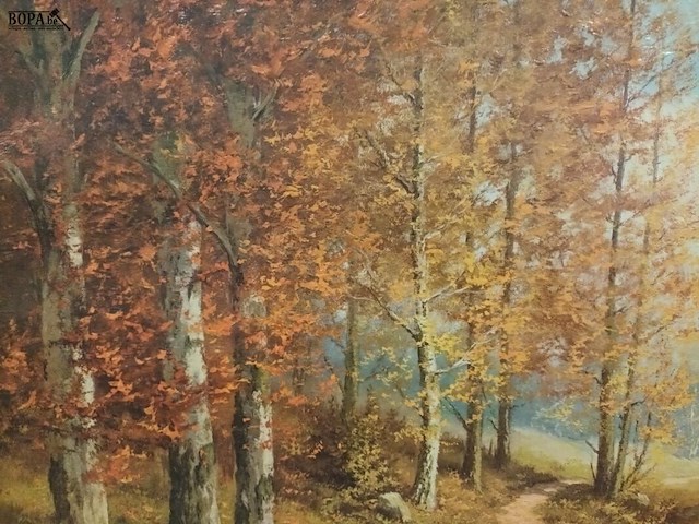 Lot 256 - schilderij in kader. gesigneerd - afbeelding 2 van  5