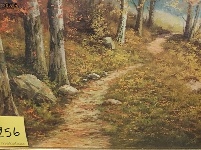 Lot 256 - schilderij in kader. gesigneerd - afbeelding 5 van  5