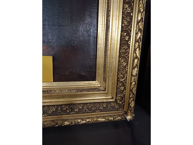 Lot 256 - schilderij vrouwen en kinderen - afbeelding 3 van  4