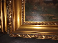 Lot 257 - schilderij rivier en boten - afbeelding 6 van  6