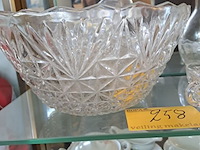 Lot 258 - punchbowl met 9 hangend tasjes en lepel - afbeelding 3 van  6