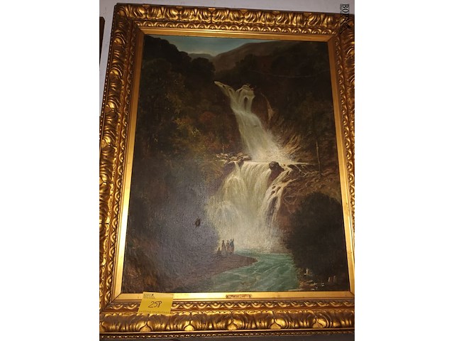Lot 258 - schilderij waterval - afbeelding 1 van  4