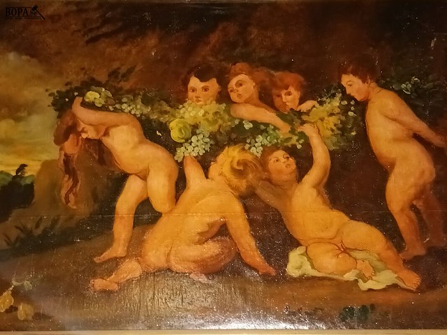 Lot 259 - spiegel met schilderij - afbeelding 4 van  4