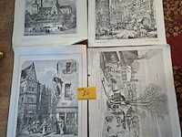 Lot 26 - antieke etsen stad antwerpen - 4 stuks
