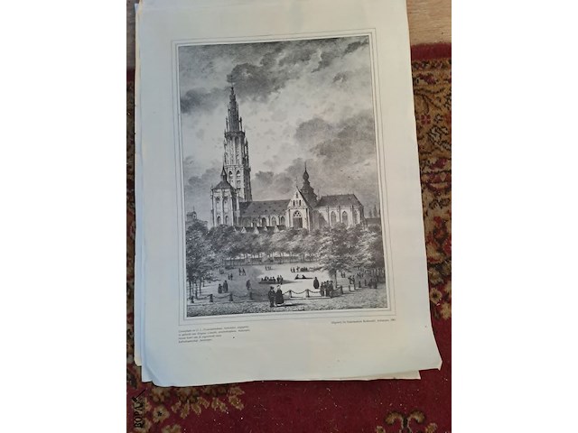 Lot 26 - antieke etsen stad antwerpen - 4 stuks - afbeelding 7 van  8