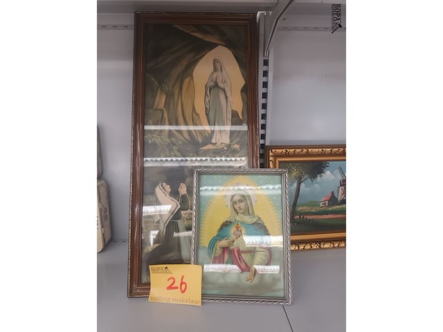 Lot 26 - devotie kaders. 2 stuks - afbeelding 1 van  3