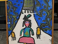 Lot 26 - kleurrijk kinderschilderij