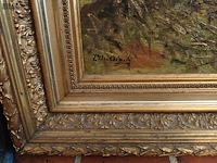 Lot 26 - schilderij dreef met schapen - afbeelding 3 van  4
