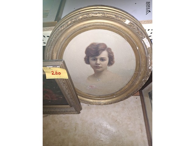 Lot 260 - kaders en stoel. 5 stuks - afbeelding 2 van  3