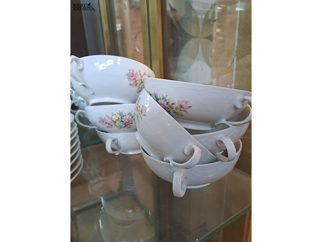 Lot 260 - vintage servies bavaria germany met bloemenmotief -20-delig - afbeelding 4 van  6