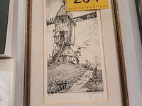 Lot 261 - kader windmolen - afbeelding 1 van  4