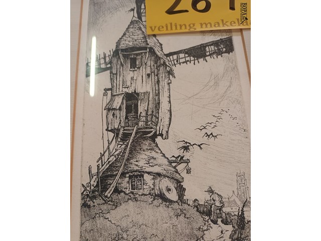 Lot 261 - kader windmolen - afbeelding 4 van  4