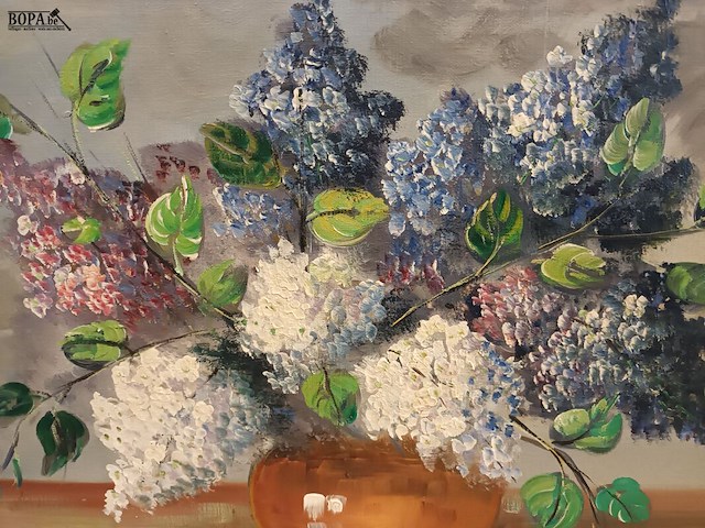 Lot 261 - schilderij in kader. gesigneerd - afbeelding 2 van  5