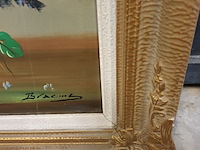 Lot 261 - schilderij in kader. gesigneerd - afbeelding 3 van  5