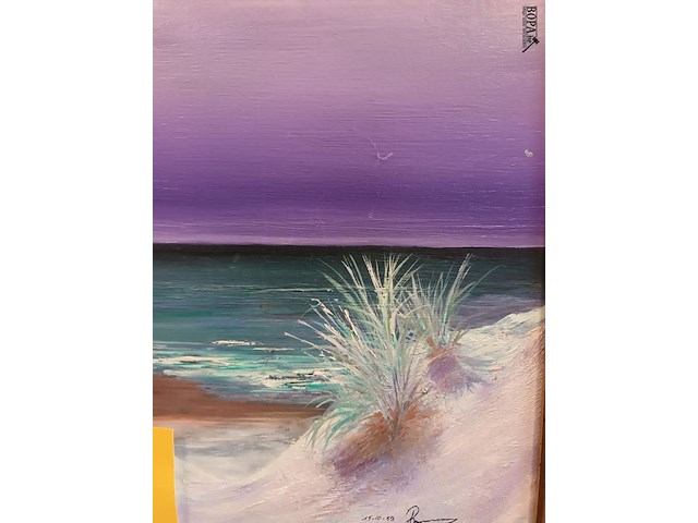 Lot 262 - schilderij in kader. gesigneerd - afbeelding 3 van  3