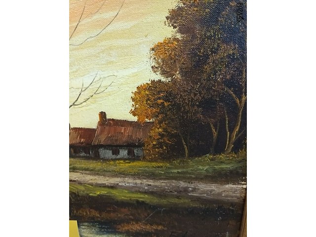 Lot 263 - schilderij in kader. gesigneerd - afbeelding 3 van  4