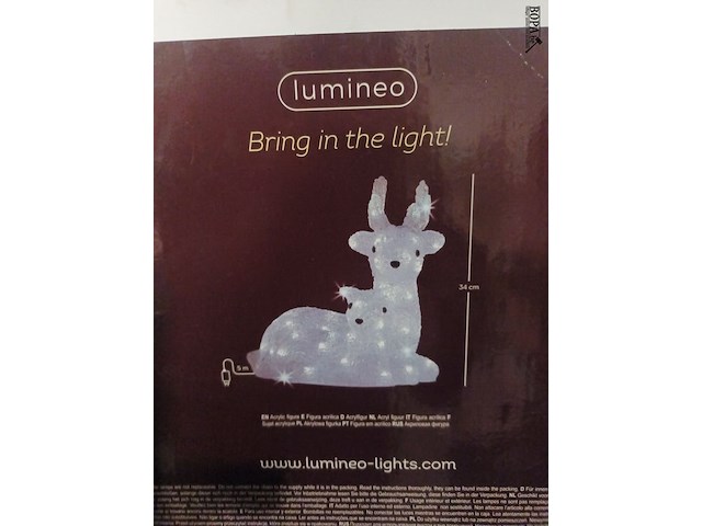 Lot 263 - verlichte rendier decoratie - afbeelding 3 van  3