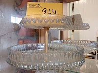 Lot 264 - koekjes schaal in glas en messing - afbeelding 2 van  4