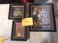 Lot 265 - schilderijtjes. 3 stuks