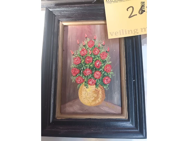 Lot 265 - schilderijtjes. 3 stuks - afbeelding 5 van  5