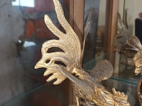 Lot 265 - vechthanen in koper. 2 stuks - afbeelding 2 van  4