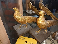 Lot 268 - fazanten in messing. 3 stuks - afbeelding 2 van  4