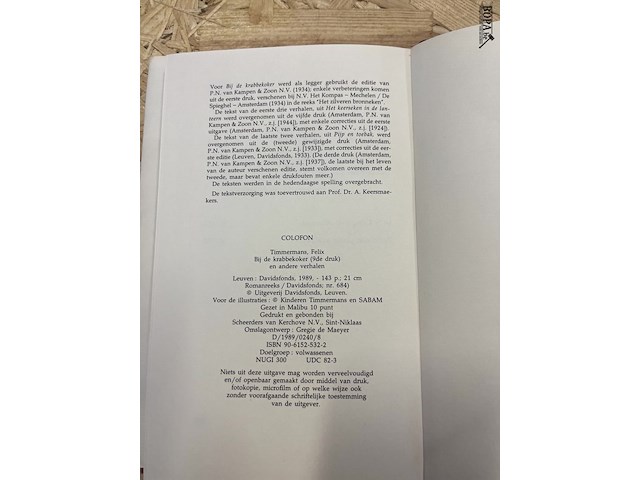 Lot 268 - felix timmermans waaronder begijnhofsproken zie genummerde e - afbeelding 16 van  27