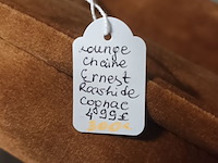 Lot 27 - fauteuil cognac - afbeelding 3 van  4