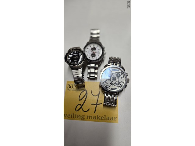 Lot 27 - herenuurwerken 3 stuks - afbeelding 1 van  4