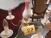 Lot 27 - luster koper met porselein