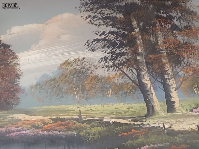 Lot 27 - schilderijen. 2 stuks - afbeelding 6 van  6