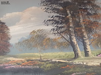 Lot 27 - schilderijen. 2 stuks - afbeelding 6 van  6