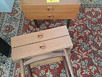 Lot 27 - vintage nachtkastjes - scandinavische stijl met verzonken ha
