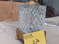 Lot 270 - tafellamp met kristallen voet - afbeelding 4 van  4