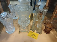 Lot 272 - vazen in glas en kristal. 6 stuks - afbeelding 1 van  5