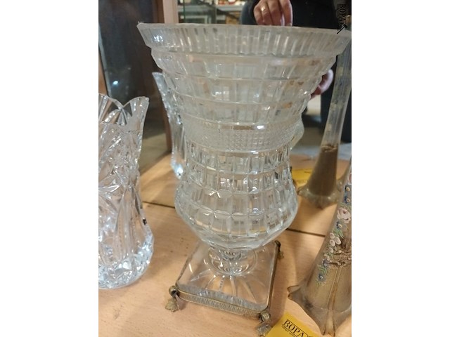 Lot 272 - vazen in glas en kristal. 6 stuks - afbeelding 3 van  5