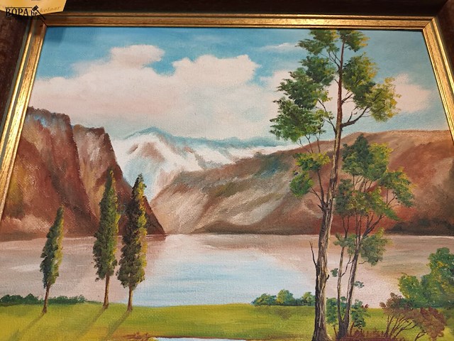 Lot 273 - schilderij in kader. gesigneerd - afbeelding 2 van  3