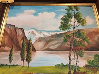 Lot 273 - schilderij in kader. gesigneerd - afbeelding 2 van  3