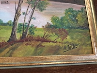 Lot 273 - schilderij in kader. gesigneerd - afbeelding 3 van  3