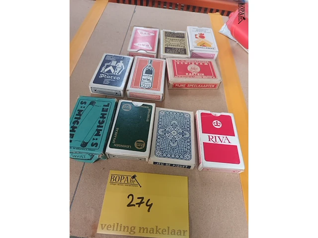 Lot 274 - kaartspelen. 10 stuks - afbeelding 1 van  3