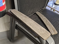 Lot 274 - tuinstoelen alu/hout 2 stuks - afbeelding 2 van  4