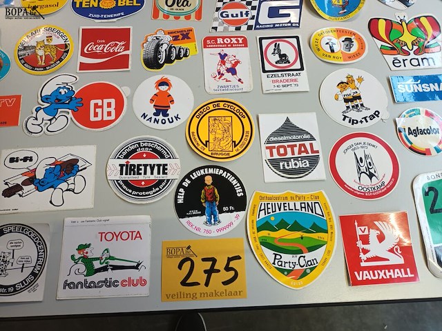 Lot 275 - reclame stickers. 90 stuks - afbeelding 5 van  7