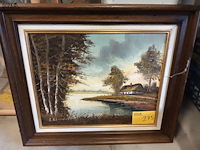 Lot 275 - schilderij in kader. gesigneerd - afbeelding 1 van  4