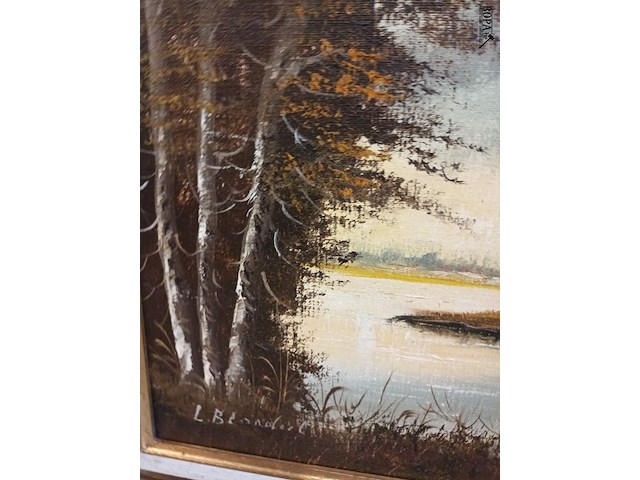 Lot 275 - schilderij in kader. gesigneerd - afbeelding 3 van  4