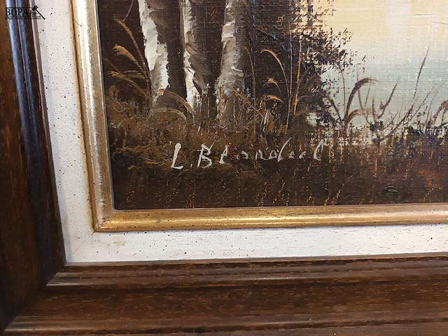 Lot 275 - schilderij in kader. gesigneerd - afbeelding 4 van  4