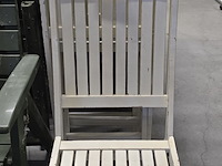 Lot 276 - houten tuinstoelen opvouwbaar 4 stuks - afbeelding 1 van  3