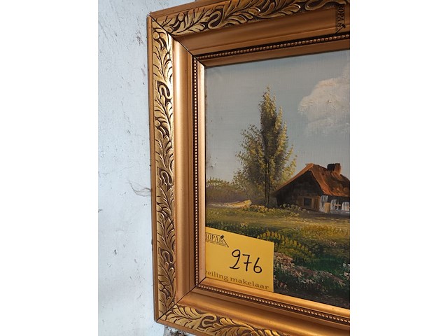 Lot 276 - schilderij in kader. gesigneerd - afbeelding 2 van  3