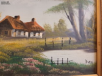 Lot 276 - schilderij in kader. gesigneerd - afbeelding 3 van  3