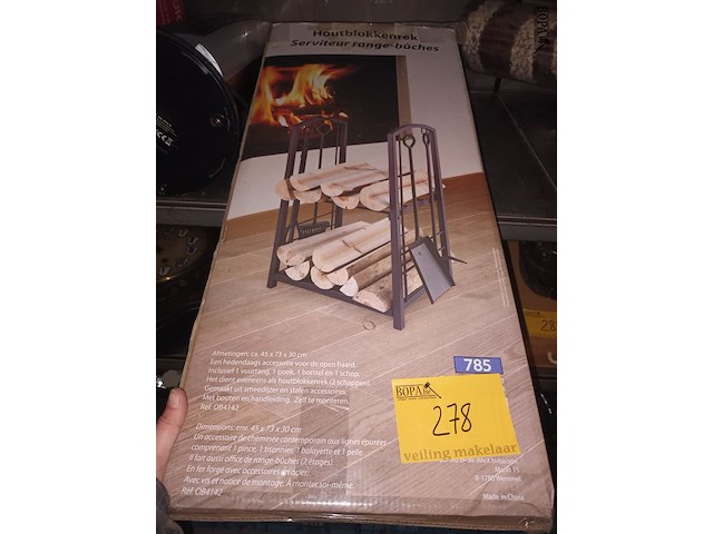 Lot 278 - houtblokkenrek - afbeelding 1 van  4