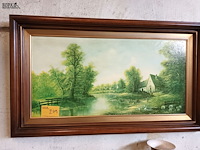 Lot 279 - schilderij in kader. gesigneerd - afbeelding 1 van  3